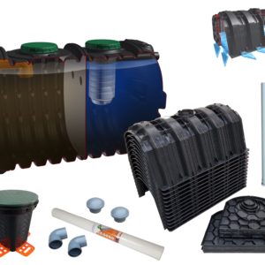 Przydomowa oczyszczalnia ścieków dwukomorowa 3000l AQUABIN tunelowa (12 tuneli 300l) - obrazek 2