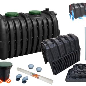 Przydomowa oczyszczalnia ścieków dwukomorowa 3000l AQUABIN tunelowa (12 tuneli 300l)